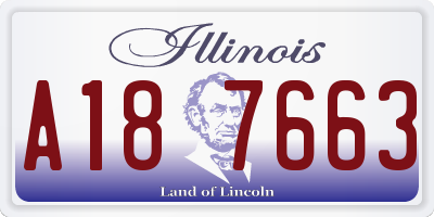 IL license plate A187663