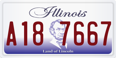 IL license plate A187667