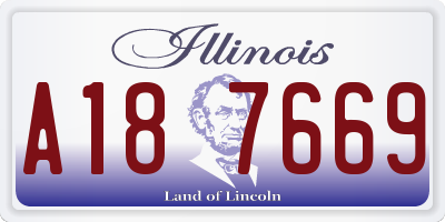 IL license plate A187669