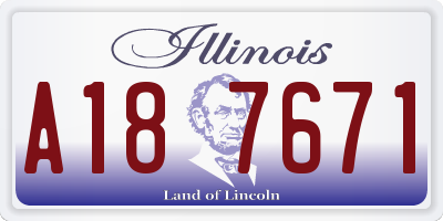 IL license plate A187671