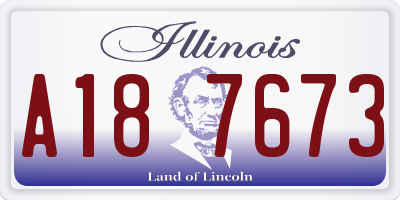 IL license plate A187673
