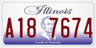 IL license plate A187674