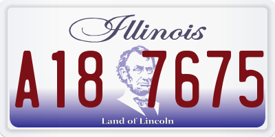 IL license plate A187675