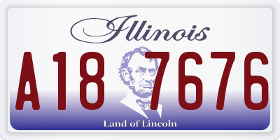 IL license plate A187676