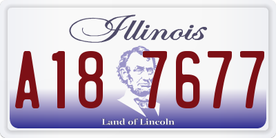 IL license plate A187677