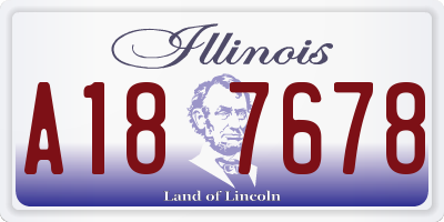 IL license plate A187678