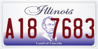 IL license plate A187683