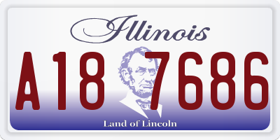 IL license plate A187686