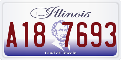 IL license plate A187693