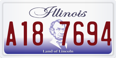 IL license plate A187694