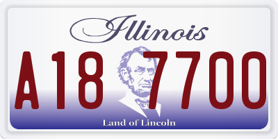 IL license plate A187700