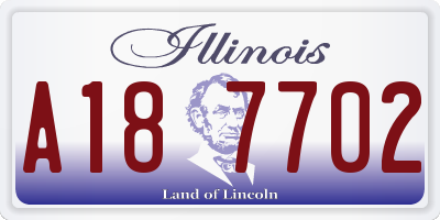 IL license plate A187702