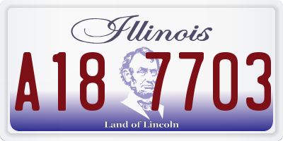 IL license plate A187703