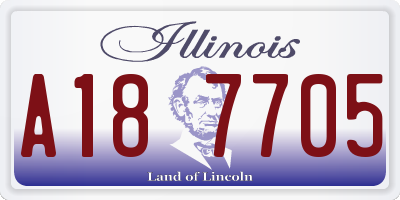 IL license plate A187705