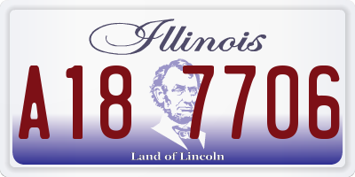 IL license plate A187706