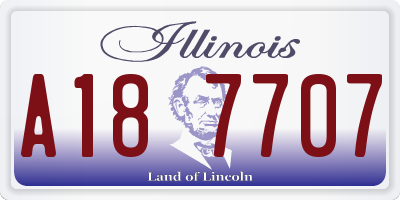 IL license plate A187707