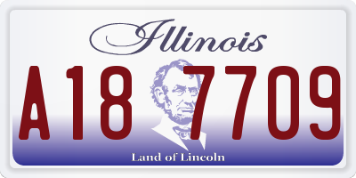 IL license plate A187709