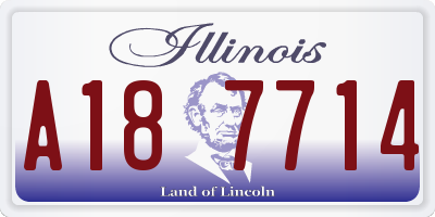 IL license plate A187714