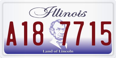 IL license plate A187715