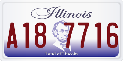 IL license plate A187716