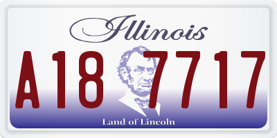 IL license plate A187717
