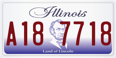 IL license plate A187718