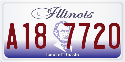 IL license plate A187720