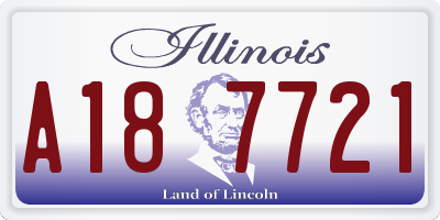 IL license plate A187721