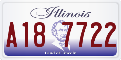 IL license plate A187722