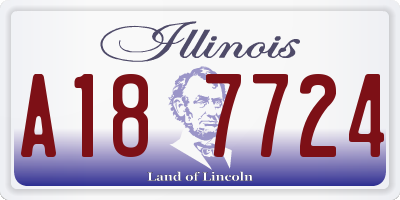 IL license plate A187724