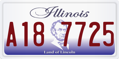 IL license plate A187725