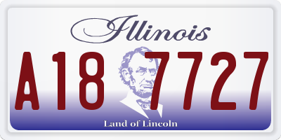 IL license plate A187727