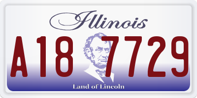 IL license plate A187729