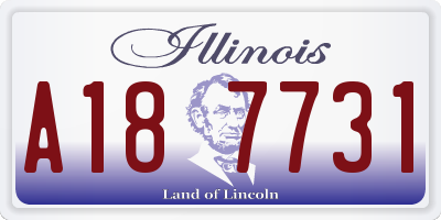 IL license plate A187731