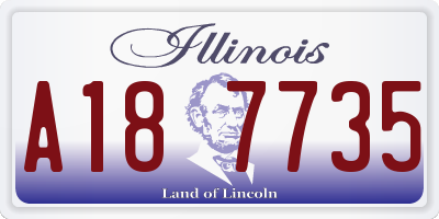 IL license plate A187735
