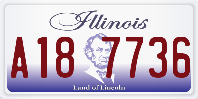 IL license plate A187736