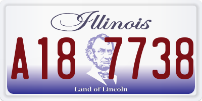 IL license plate A187738