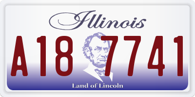 IL license plate A187741