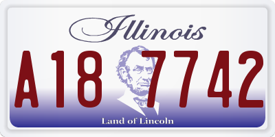 IL license plate A187742