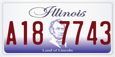 IL license plate A187743