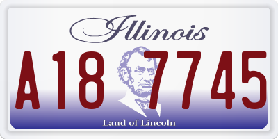 IL license plate A187745