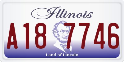 IL license plate A187746