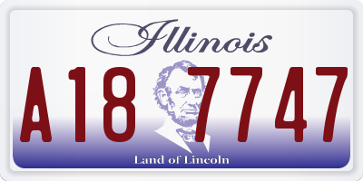 IL license plate A187747