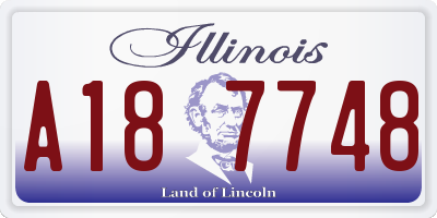 IL license plate A187748