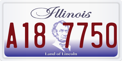 IL license plate A187750