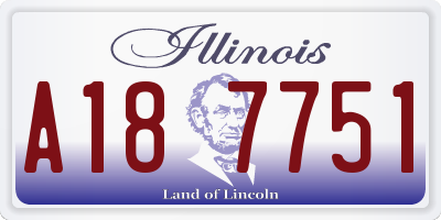 IL license plate A187751