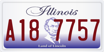 IL license plate A187757