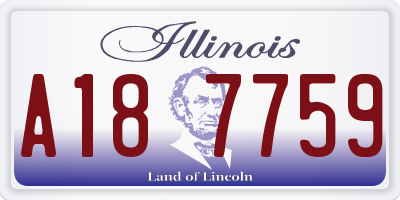 IL license plate A187759