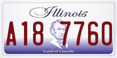 IL license plate A187760