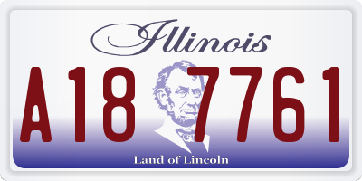 IL license plate A187761